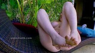 Escort with big tits in erotic feet sex porn video